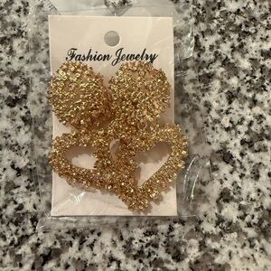 Gold Heart Earrings